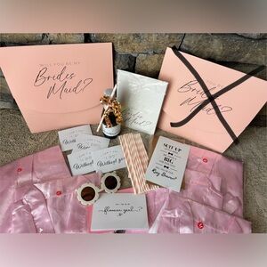 Bridesmaid Proposal Gift Sets with Pink Accents